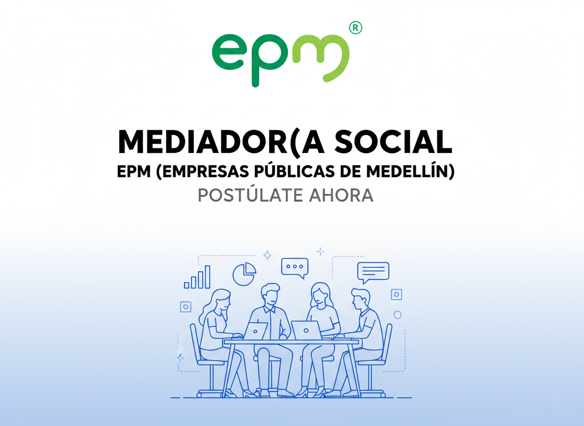 Empleo Mediador(a) Social | EPM (Empresas Públicas de Medellín) | Colombia