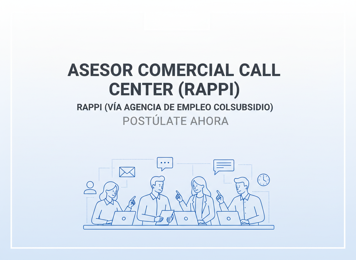Trabajo Asesor Comercial Call Center (Rappi) | Colombia | 2026-01-20
