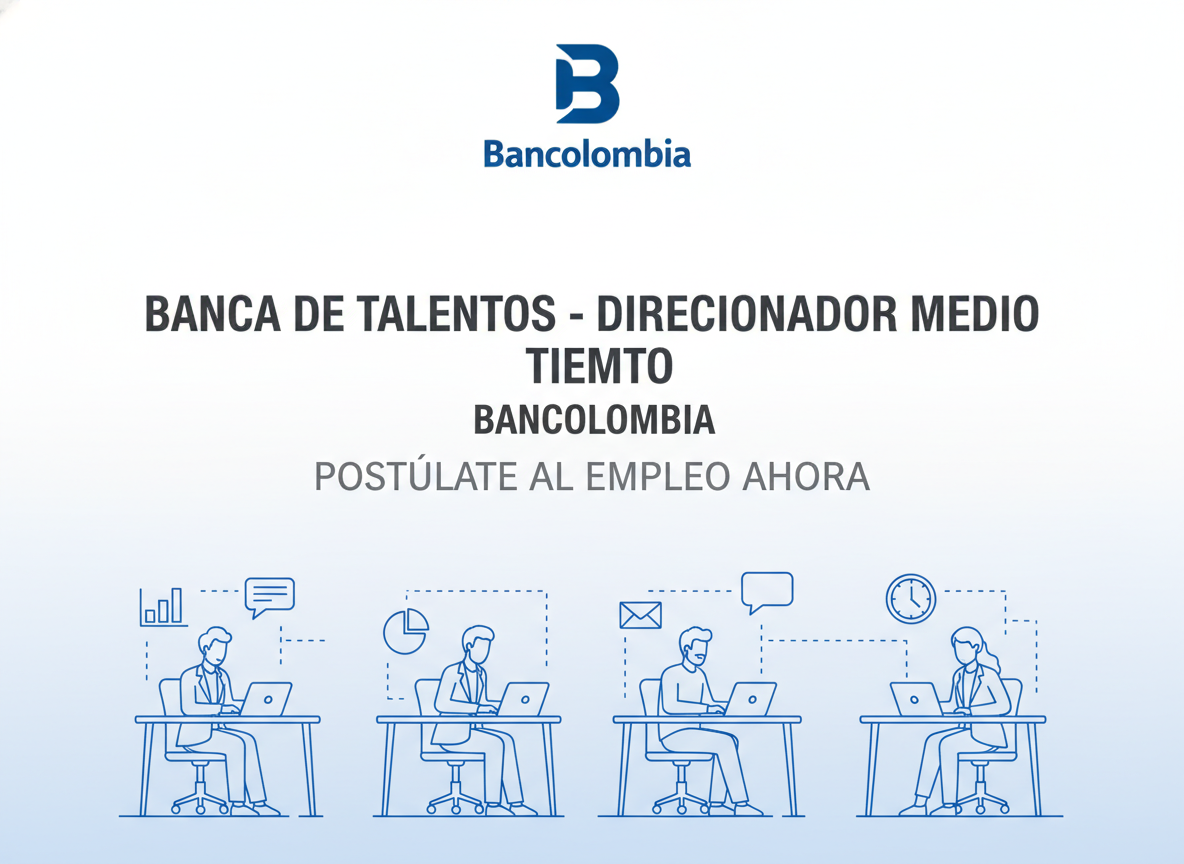 Trabajo Banca de Talentos - Direccionador Medio Tiempo | Bancolombia